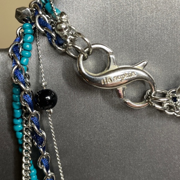 Lia Sophia Shades of Blue Multi Style 28” Chain - Picture 3 of 7